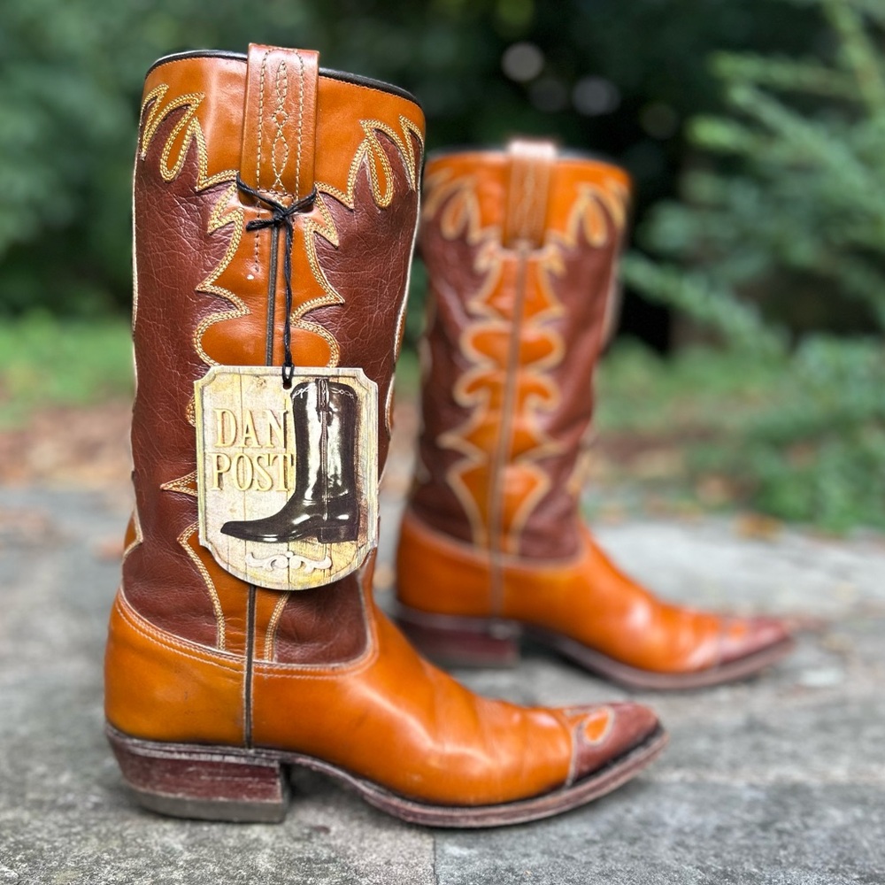 NOS Dan Post Vintage Cowboy Western Boots Wingtip Women’s Size 6 A